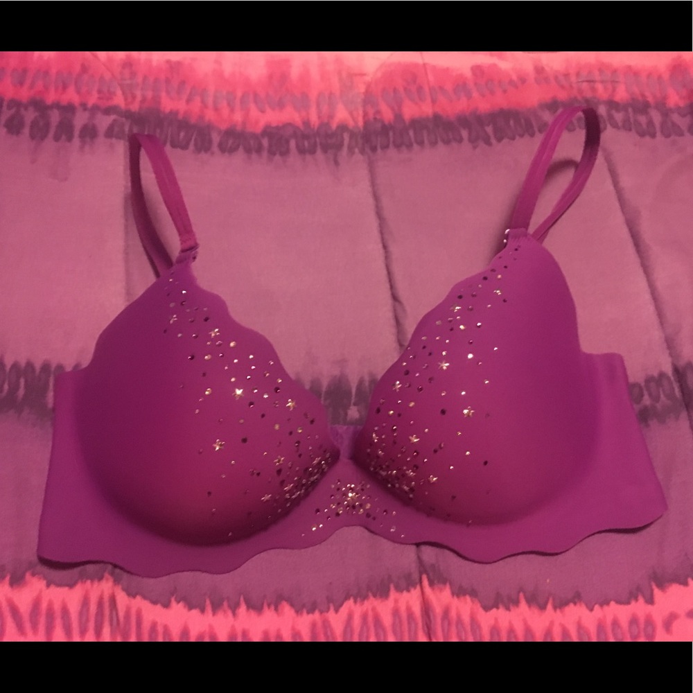 Purple Let Me Sparkle Victoria’s Secret Bra 34D